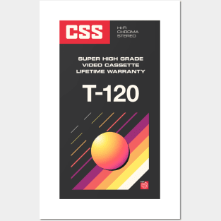 Retro Blank VHS CSS Posters and Art